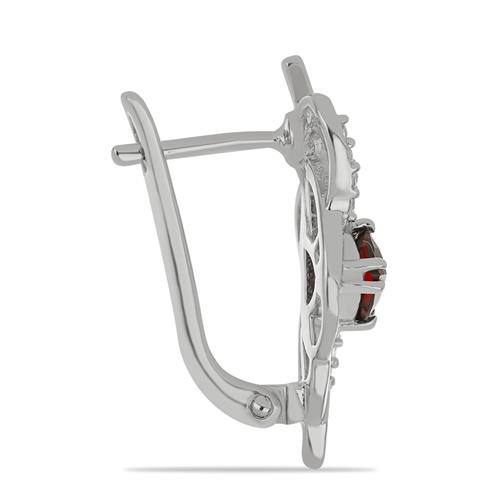 BUY STERLING SILVER GARNET GEMSTONE EARRINGS 